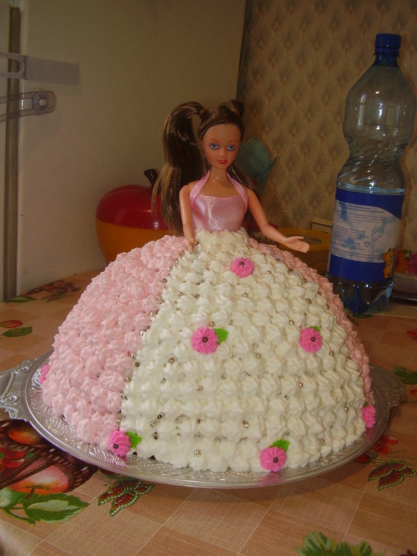 Торт кукла барби из крема фото