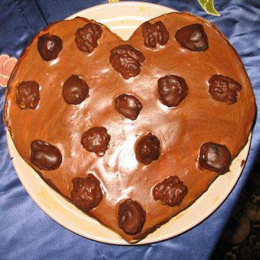 Шоколадный торт - валентинка АленкаН