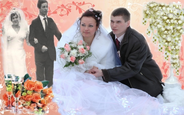 Свадьбы разных поколений, но как же похожи наши мужья))оба болтают))) ༻naalya༺