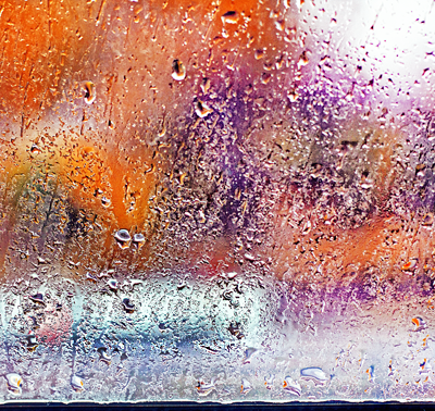 Окно в каплях дождя Ylusik