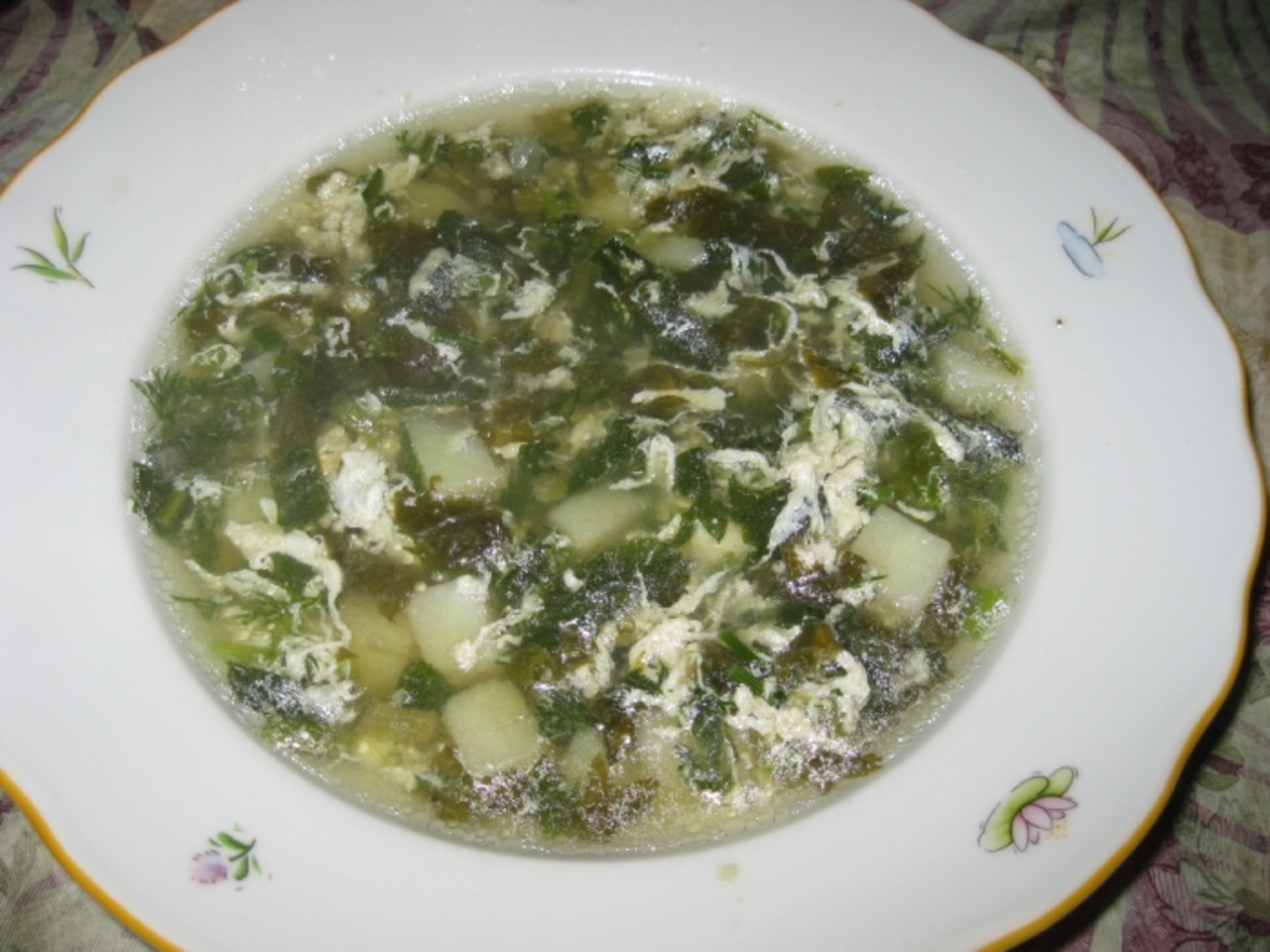 Суп с крапивой и щавелем на мясном бульоне рецепт с фото