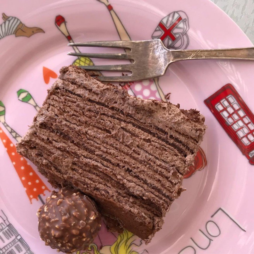 Шоколадный блинный торт 