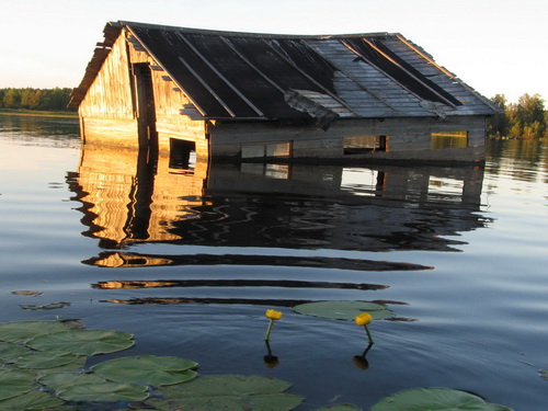 домик водяного на озере Вуокса Ланыч