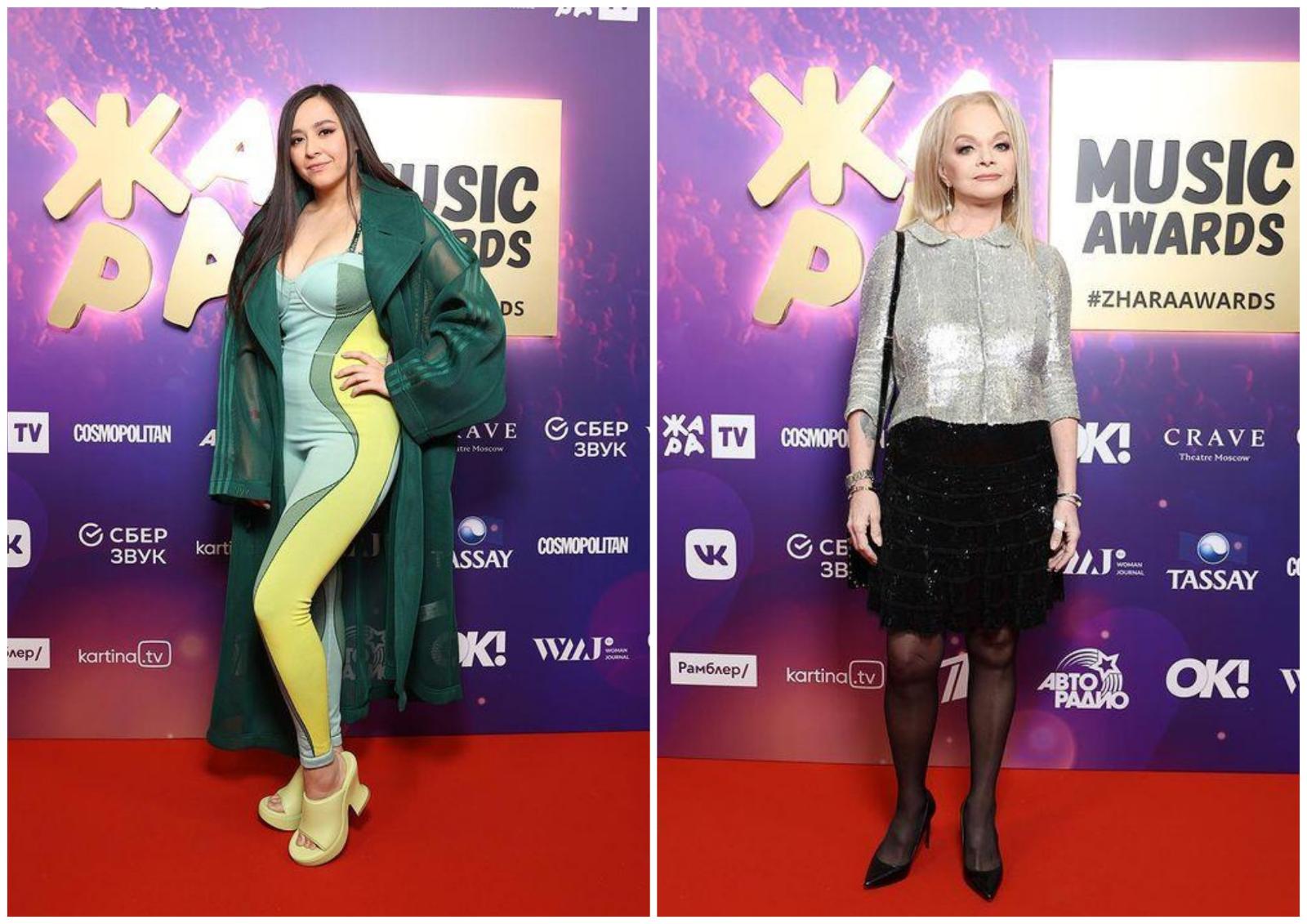 Манижа в обтягивающем комбинезоне, стройная Лариса Долина в мини: 7 ярких звездных образов на премии ЖАРА Music Awards 2021