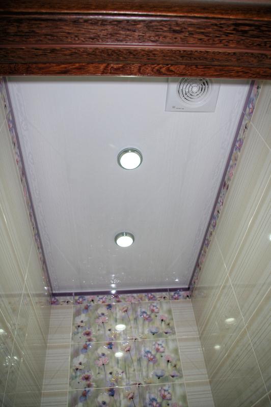 Потолок в туалете варианты отделки