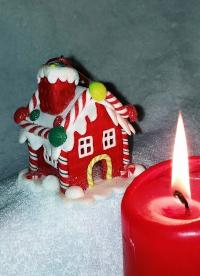 Новогодняя свеча и домик-игрушка Green Fox