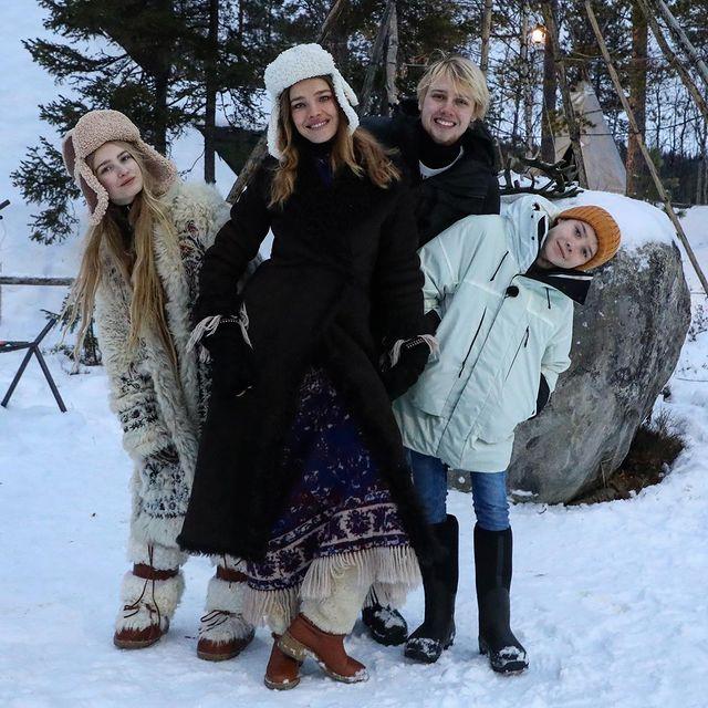 Снежное «Лето»: Наталья Водянова отпраздновала 19-летие сына в Карелии