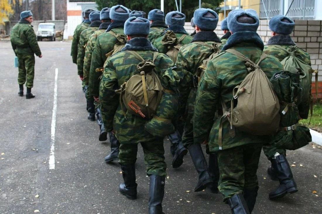 Призванные в ряды российской армии солдаты запаса