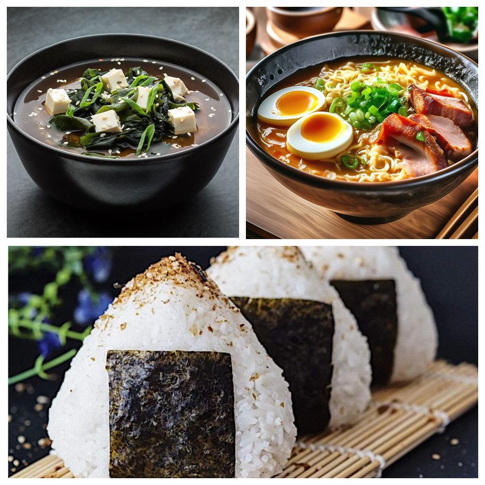 3 блюда традиционной японской кухни