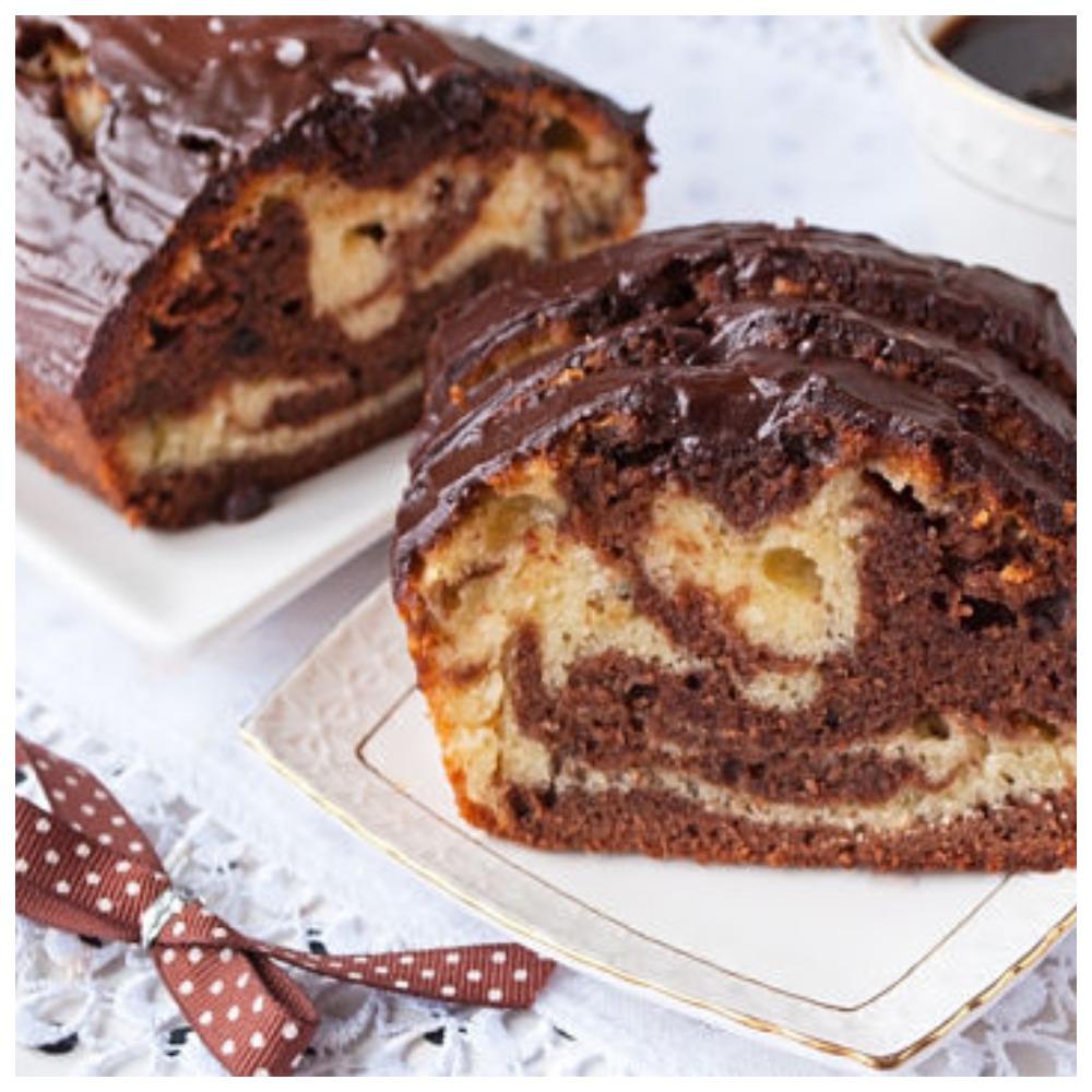 Простота и изящество в одном десерте: выпекаем мраморный кекс