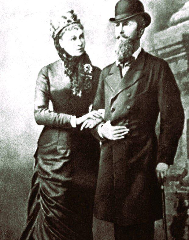 Графиня Наталья Меренберг с мужем, принцем Николаем Нассауским (1880)
