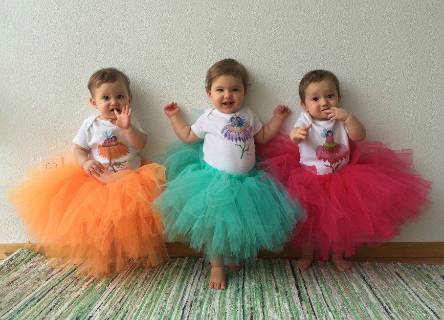 Эта фотография сделана в первый день рождения моих дочек-тройняшек. Слово "мама" к этому моменту уже все три говорили. Guylian