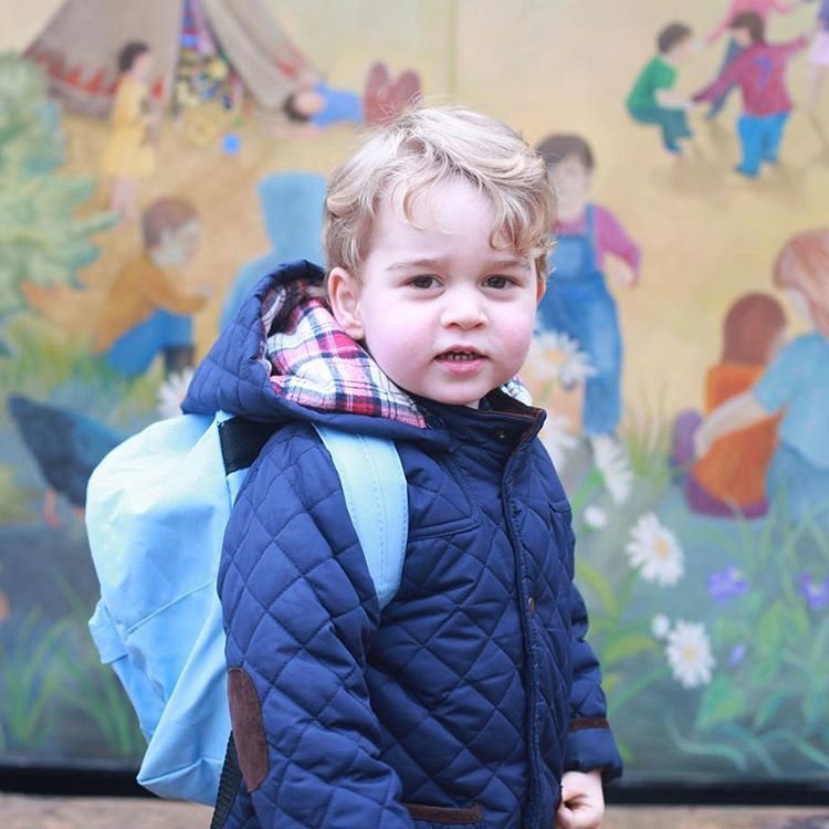 Принц Джордж впервые пошел в детский сад