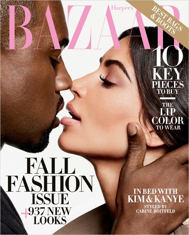 Ким Кардашьян и Канье Уэст на обложке Harper’s Bazaar
